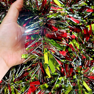 Cintas de Navidad de PET Guaiguo de <span class=keywords><strong>15</strong></span> m, Color Verde Grinch, Rojo y Plateado, para Decoración de Fiestas, Coronas y Guirnaldas Navideñas - Product Image 4