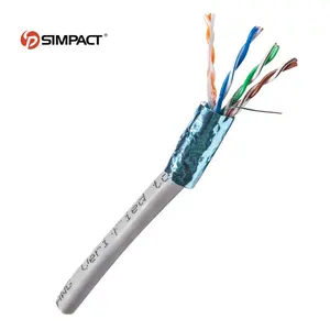 Simpact पीवीसी LSZH LSOH पीई एचडीपीई जैकेट 4 जोड़े 24awg सीसीए ई. पू. utp एफ़टीपी cat5e लैन केबल इंटरनेट के लिए