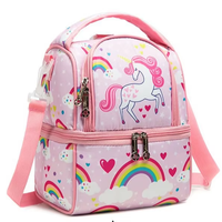Sac Isotherme Portable en Tissu Oxford à Motif Dessin Animé Sirène pour Enfants et Étudiants – Idéal pour le Déjeuner et les Pique-niques (Vente en Gros)