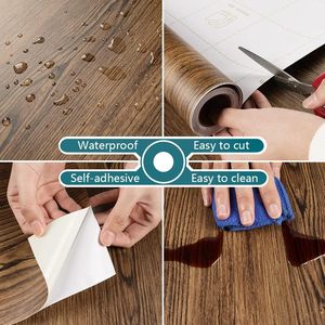 Papel Tapiz 3D de Madera Natural ORON DECO, Vinilo Adhesivo con Textura de Madera, Decoración de PVC Autoadhesiva <span class=keywords><strong>para</strong></span> Interiores del Hogar - Product Image 6
