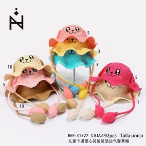 Cappello di paglia per bambini con airbag a forma di cuore e faccina sorridente, taglia unica, 192 pezzi per scatola - Product Image 2