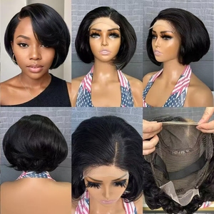 วิกผมหน้าผากลูกไม้ HD แบบไม่ต้องใช้กาว ขนาด 5x5 แบบ Pixie Cut สั้น ลอนเล็กเป็นชั้นๆ วิกผมบ๊อบสั้นทรง SDD ตัดตรง - Product Image 5