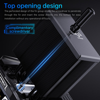 SNOWMAN MT620 5V 3pin ARGB CPU Cooler Fan 6 Caloducs CPU Cooler Low Noise TDP 250W CPU Tower Cooler Pour les utilisateurs d'ordinateurs