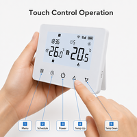 Thermostat intelligent sans fil RF pour la régulation de la température ambiante, idéal pour les hôtels, les sous-sols et les chaudières à gaz domestiques, compatible Tuya WIFI et commande vocale Alexa