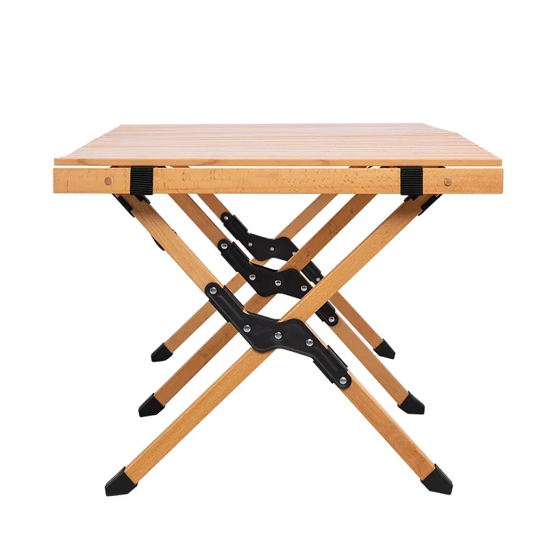 Petite table pliante de pique-nique de camping en bois massif