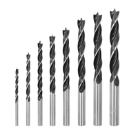 Foret hélicoïdal pour le travail du bois 8 pièces ensemble de découpes pour le travail du bois à poignée ronde pour le forage de précision du bois