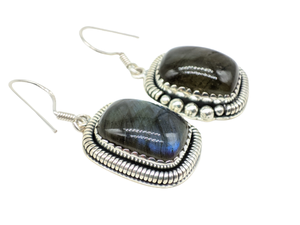 Natural Labradorite Gemstone Handmade <b>Earrings</b> 925 Sterling Silver Jewelry for Women Wholesale Designer Crystal Dangle <b>Earrings</b> - Product Image 2