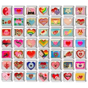 Bracelets à breloques italiennes anti-ternissement, motif cœur d'amour, pour la Saint-Valentin et la Fête des Mères 2026, vente en gros, assortiment - Product Image 4