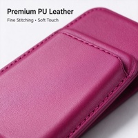 Portefeuille et support magnétique universel en cuir PU de qualité supérieure N52 personnalisé en usine pour iPhone/Samsung avec pochette de rangement et béquille