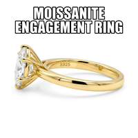 Bague de fiançailles tendance en argent sterling 925 avec moissanite VVS1, bague en moissanite fine pour femme, cadeau d'anniversaire de mariage