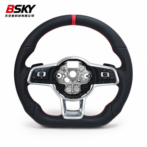 Volant sport en cuir universel pour Volkswagen Golf <span class=keywords><strong>5</strong></span> 6 7 7.<span class=keywords><strong>5</strong></span> R MK5 MK6 MK7 MK7.<span class=keywords><strong>5</strong></span> GTI Polo Passat CC Plug and Play - Product Image 4