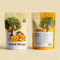 Sachet Doypack en plastique personnalisé avec logo pour snacks, fruits, aliments secs et mangues séchées, vente en gros