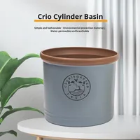 Pot de fleurs cylindrique nordique en plastique durable, économiseur d'eau, sur pied, pour intérieur, extérieur, balcon, cour, pots décoratifs