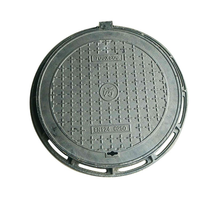 Couvercle de regard en fonte ductile rond, revêtu d'époxy, pour système d'égout, robuste et antivol, pour chambre de drainage en fonte
