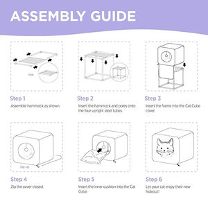 2024 neue moderne tragbare Luxus große schwarz weiß Oxford Würfel Haustier Katze Höhle Bett Multi Größe mit rutsch festen Boden für Katzen Hunde - Product Image 2