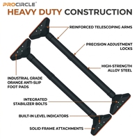 ProCircle Adjustable Pull up Bar untuk Pintu Tanpa Instalasi Sekrup, Bar Chin up Heavy Duty dengan Waterpass untuk Home Gym