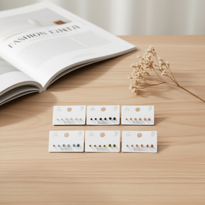 Boucles d'oreilles clous rondes en zircon coloré 4mm 5mm 6mm, ensemble de bijoux tendance unisexe en alliage - Product Image 3