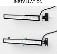 36 LED UV violeta negro luces 24W LED negro barra de luz para fiesta de Halloween brillo pintura Bar lámpara láser etapa pared arandela foco