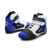 ARCX Chaussures de moto protectrices pour motards Bottes de moto courtes à la cheville pour hommes Chaussures en cuir nubuck marron et rose