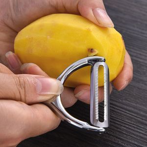 Éplucheur de fruits en acier inoxydable avec lame tranchante pour la cuisine, outil domestique pour éplucher les pommes de terre et les melons - Product Image 2