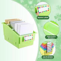 Boîte de rangement pour outils d'entrepôt, de bureau et d'école, lot de 6, boîte de rangement empilable, étagère en plastique, bac de rangement