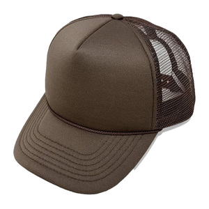 Casquette de camionneur en mousse vierge à 5 panneaux de haute qualité avec conception de corde arrière en maille respirante personnalisée réglable pour les sports de plein air - Product Image 4