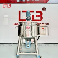 Cuve de mélange à double enveloppe pour la fabrication de produits chimiques (shampoings, crèmes corporelles, détergents, revitalisants, nettoyants visage) avec agitateur, vente en gros