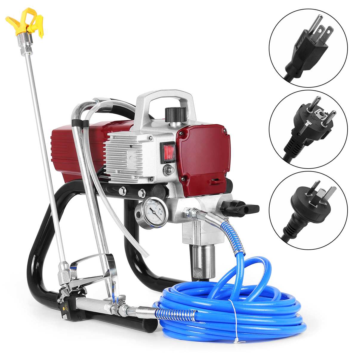 AP4500 High pressure electric paint hose machine building wall piston pump spraying gun  electric airless paint sprayer
