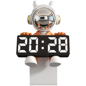 Orologio Astronauta Dipinto a Mano Creativo, Decorazione Multiuso per la Casa, Regalo di Laurea e Affari, in Resina Sintetica Morbida - Product Image 6