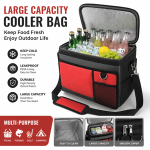 OEM Large Capacity Insulated Cooler <b>Bag</b> Waterproof Picnic Food Storage Tote <b>Bag</b> with Shoulder Strap for Fishing Camping Outdoor - Product Image 1