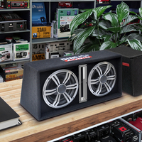 Caja de Subwoofer activo para coche de alta calidad DIBEISI, carcasa de 12 pulgadas RMS 300W, pico de graves fuertes 600W, Subwoofer con puerto para coche de 8"