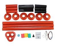 Kit de raccordement de câbles thermorétractables moyenne tension, 3 conducteurs, à joint droit, pour équipement électrique extérieur