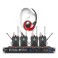 Debra Audio Professionnel ER-202 UHF Sans Fil in-ear moniteur système avec BT5.0 XLR pour scène en chantant studio d'enregistrement