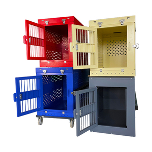 Niche pliable en aluminium coloré XL pour chien, Cage à chiens en acier, chariot pour animaux - Product Image 3