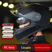 Équipement de protection pour moto, casque intégral, coque 902, couleur unie, homologué DOT, ABS, double visière, nouveau, toutes saisons, hommes, femmes