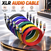Câble de microphone XLR professionnel 3 broches mâle-femelle, cordon d'extension audio équilibré coloré pour table de mixage, studio et scène