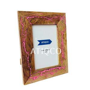 Branded Multicolor <b>Wood</b> Photo Frame with Latest Geometric Design Printed Latest Design Frames | Table Decorations - Product Image 5