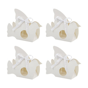 Cajas <span class=keywords><strong>de</strong></span> Papel para Regalos <span class=keywords><strong>de</strong></span> Bautizo con Ventana y Listón, Diseño <span class=keywords><strong>de</strong></span> Paloma, para Dulces y Galletas - Product Image 1