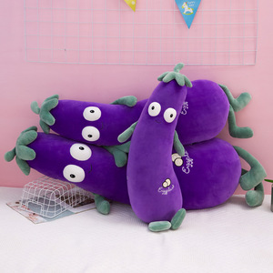 Eggplant-shaped Plush <b>Pillow</b> with PP Cotton Filling Cute Stuffed <b>Animal</b> Long <b>Pillow</b> for Bed Unisex Doll Gift for Parties - Product Image 4
