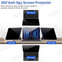 Harga pabrik pelindung layar Privasi 4 cara layar Anti mata-mata permukaan Matte Anti silau pelindung layar untuk iPad 12.9 inci