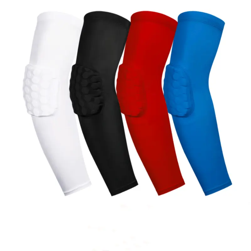 Sports Arm Guard Honeycomb Anti-Collision Pressure Protection Elbow Cover Basketball Tennis Gear Arm Sleeve