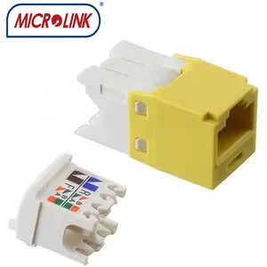 8P8C Cat6 Keystone jack Ethernet ổ cắm mô-đun 180 Độ RJ45 nữ kết nối UTP RJ45 Modular jack cho panduit