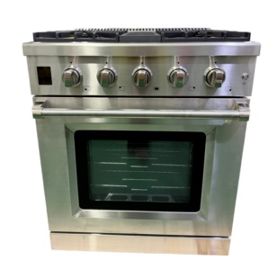 30 Inch 4.6 Cu. Ft. 4 Burner Gas Stove & Gas Convection <b>Oven</b>, <b>Timer</b>, Telescopic Railway in Stainless Steel for Household Use - Product Image 1