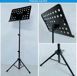Instrumentos musicales Base de trípode Soporte plegable para <span class=keywords><strong>partituras</strong></span> Altura ajustable Soporte de música plegable portátil - Product Image 3