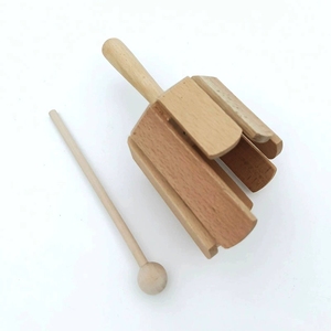 Vente en gros de agitateurs à plusieurs lames en bois de hêtre naturel pour l'éveil musical et l'entraînement rythmique des enfants d'âge préscolaire - Product Image 2
