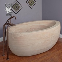 Baignoire en marbre naturel en pierre sur pied, livraison gratuite