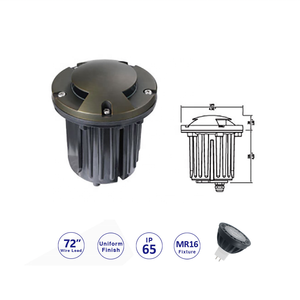 Éclairage paysager LED encastré en laiton moulé sous pression, bronze antique, IP65, LT2204B, entrepôt américain, éclairage enterré - Product Image 2