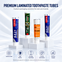 Tube de dentifrice en aluminium-plastique de 130 ml à forme fixe, bouchon à vis non pliable, logo personnalisé, emballage pour un rangement soigné et une organisation optimale des magasins