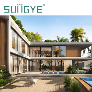SUNGYE kustom bermotor Lift-Slide pintu terisolasi ganda kaca tahan angin diperkuat perangkat keras keselamatan pintu masuk depan - Product Image 1