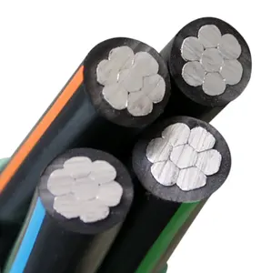 Xlpe Insulated Cable Abc Cable Price Abc Cable 3x70+50mm LV 2x16mm2 3 Phase Wire Flexible Aluminium XLPE Overhead Insulated Cable